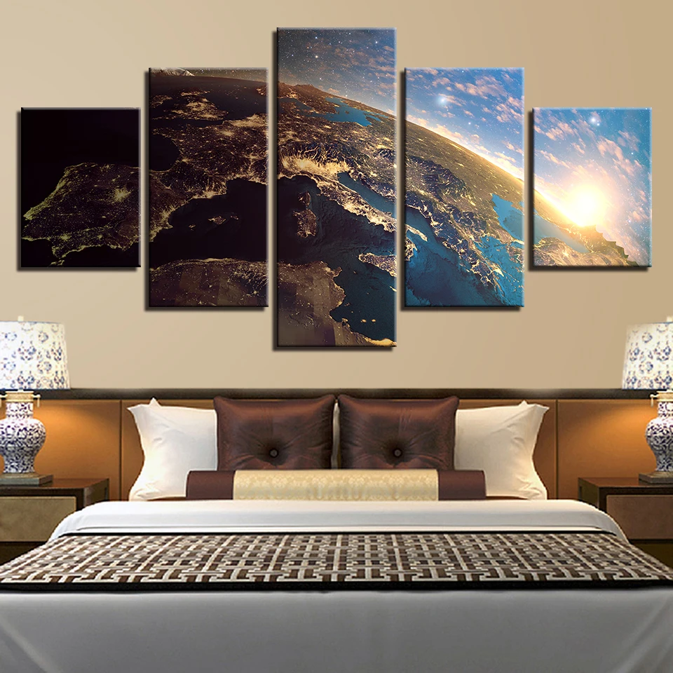 Canvas-Pictures-Wall-Art-5-Pieces-Earth-Planets-Sunshine-Beautiful-Scenery-Painting-Frame-Modular-HD-Printing (1)
