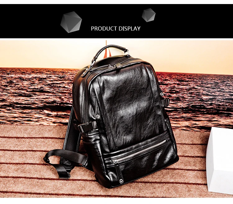 Водонепроницаемый мужской рюкзак из искусственной кожи, сумки на плечо, вместительные повседневные дорожные рюкзаки для ноутбука, школьная сумка для подростков