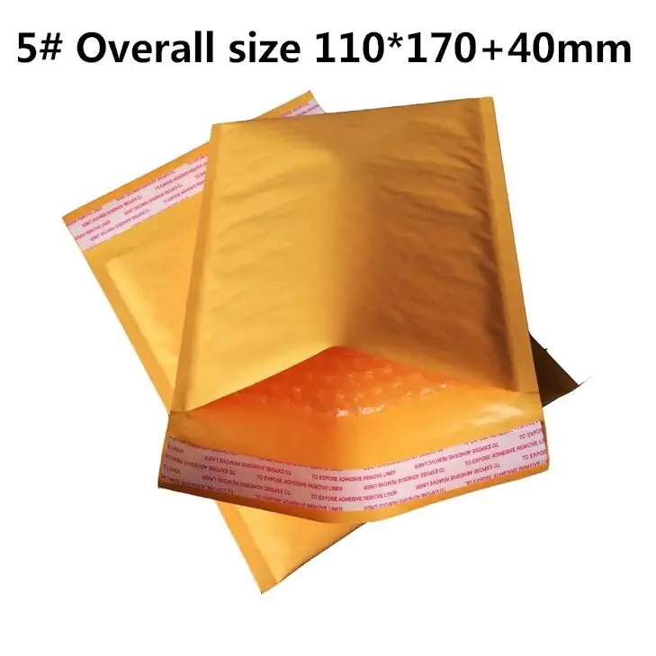 Wholesale 100 pcs/lot Bubble Mailers Padded Envelopes Bags KRAFT BUBBLE