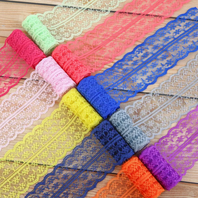 

5 Meters / Multicolored Lace Ribbon Fabric By The Roll Sewing Lace Ribbon Fabric Material for Diy Apparel Sewing Accessories