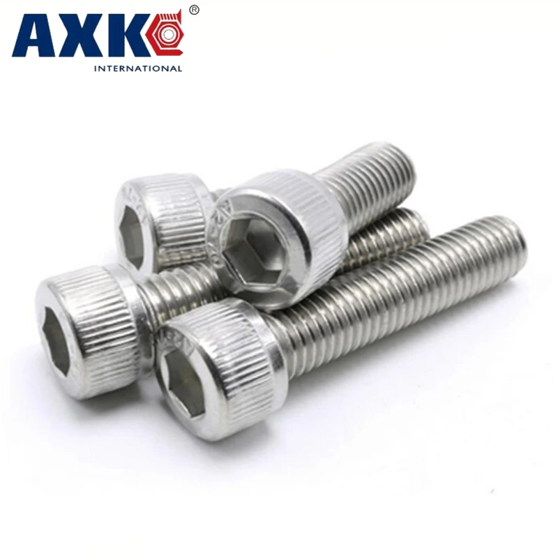 AXK 10Pcs Din912 M5 M6 DIN912 304 Stainless Steel Hexagon Socket Head Cap Screws Hex Socket Bicycle Bolts AXK 10Pcs Din912 M5 M6 DIN912 304 Stainless Steel Hexagon Socket Head Cap Screws Hex Socket Bicycle Bolts