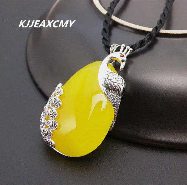 

The character of Silver Ladies elegant yellow Agate Pendant paint S925