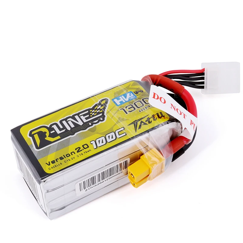 Tattu R-Line версия 2,0 1300mah 1550mAh 100C 4S 15,2 V 4,35 V HV Высокое напряжение Lipo батарея XT60 разъем FPV гоночный Дрон