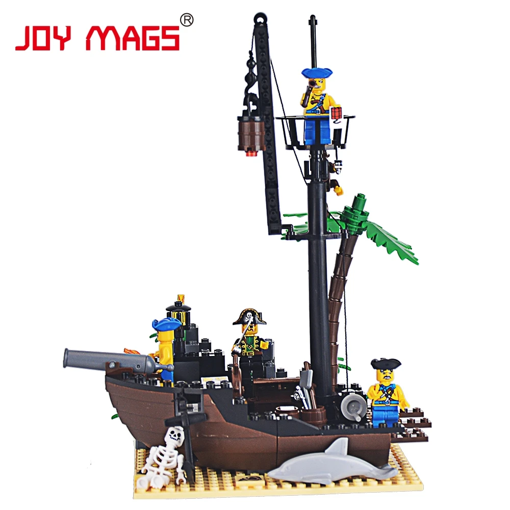 

JOY MAGS 306 Pirate Ship Scrap Dock Building Blocks Compatible all brand DIY Construction Bricks Christmas gift