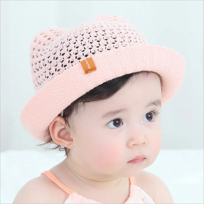Cartoon Cute Baby Straw Hat For Boys Girls Solid 2018 Summer New Style ...