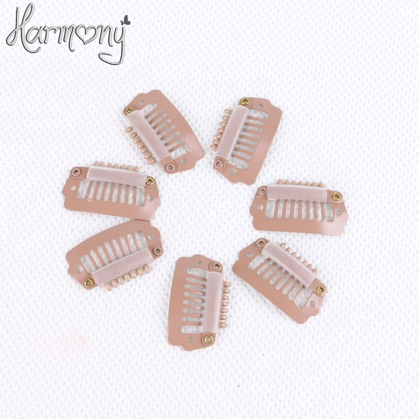 

Free shipping!! 100 pieces/bag 2.3cm 6 teeth U shape and 7 teeth I shape metal snap hair clips 6 colors for your choinces