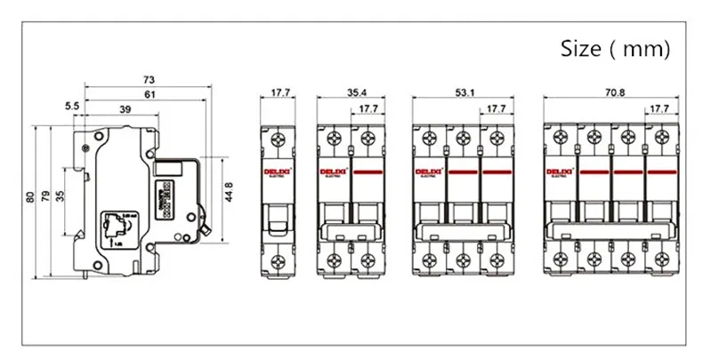 DZ47s-2P/32A выключатель тока с защитой от перегрузки по току и утечки, выключатель