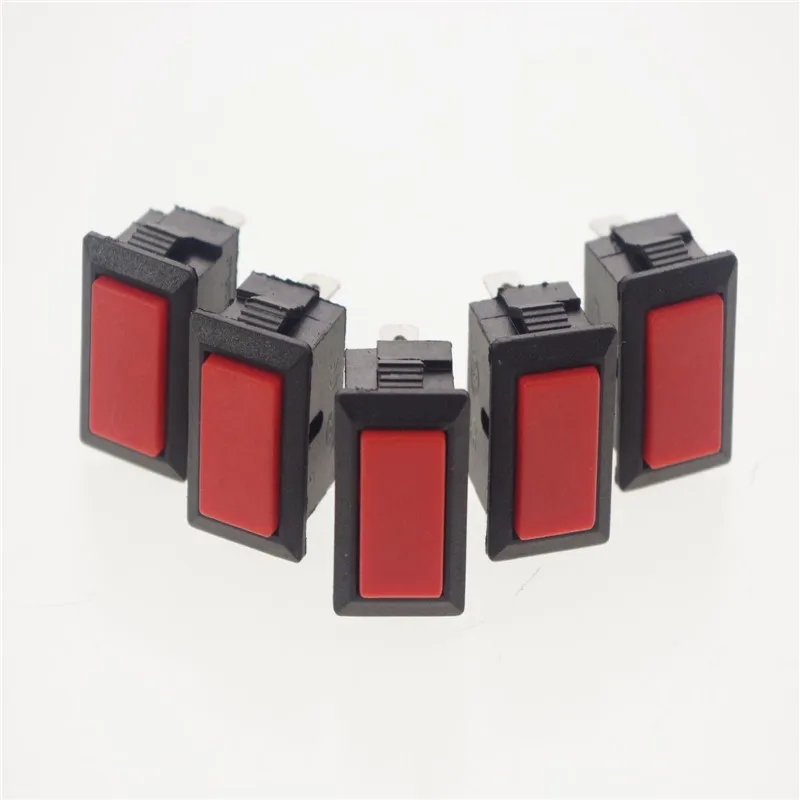 

5pcs OFF-(ON) 2 Pin NO 6A 250VAC 10A 125VAC Momentary Push Button Rocker Switch