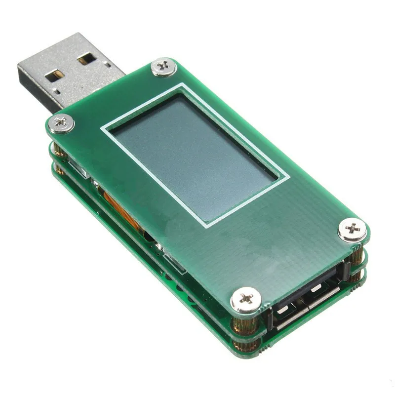 ФОТО NEW USB 2.0 LCD Power Monitor (Green) For QC 3.0 18-bit Power Meter