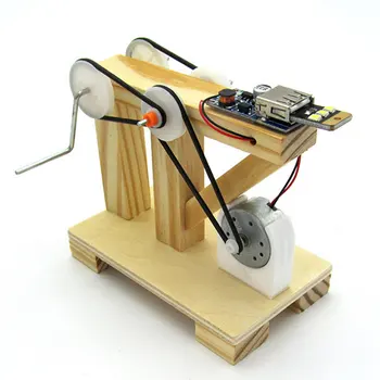 

New DIY Dynamo Generator Model Wood Invention Science Experiment Toys Assemble Material Kits Children Creative Educational Toy