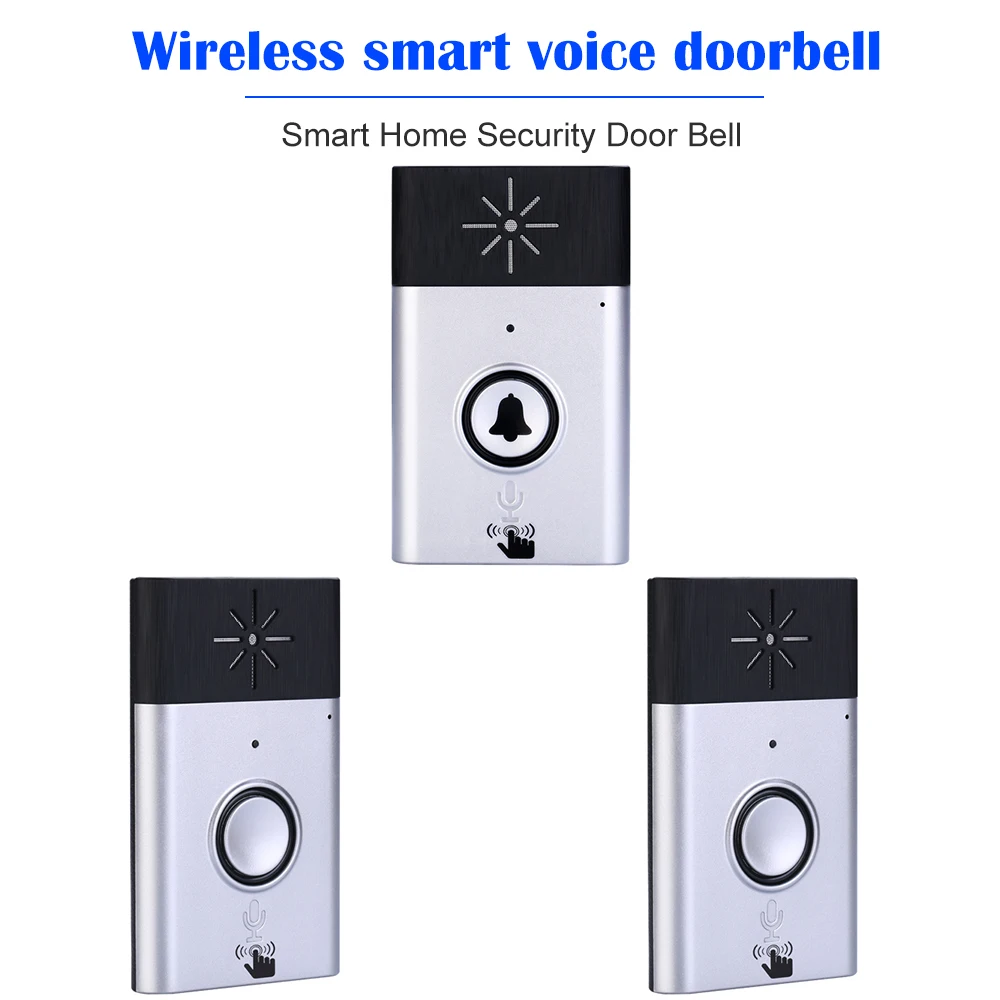 

2-way Talk Monitor Wireless Voice Intercom Doorbell with Outdoor Unit Button Indoor Unit Receiver Smart Home Security Door Bell