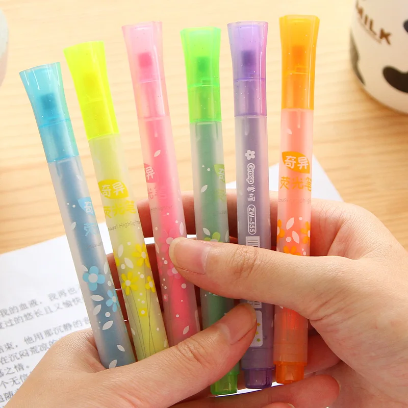 48 pcs/Lot Cute Star Marker Color Highlighter pen Fluorescent stamp