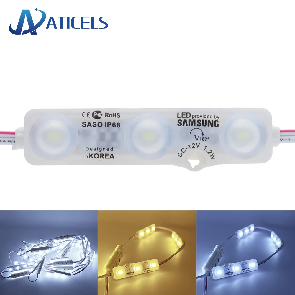 US $17.99 50pcs 12V LED Module Light SMD 5730 3LEDs 12W IP65 Waterproof For DIY Advertising Channel Letters Led Sign Backlight