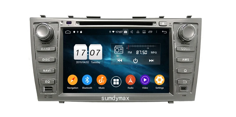 Best Two din 8" touch screen android 9.0 car multimedia gps navigation for toyota camry 2006-2011 with bluetooth wifi audio stereo 8