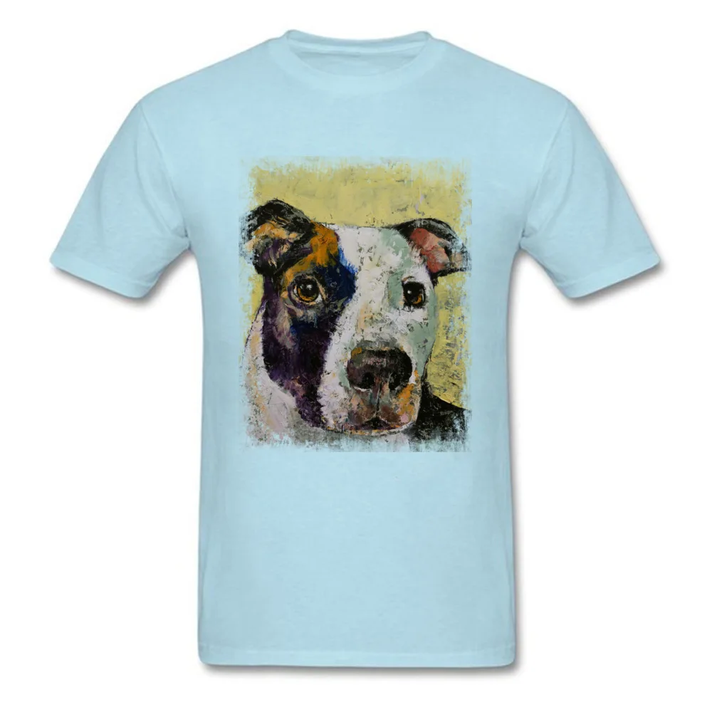 Funny Men's T Shirt Round Collar Short Sleeve 100% Cotton PIT BULL Tops & Tees Birthday Tees Free Shipping PIT BULL light
