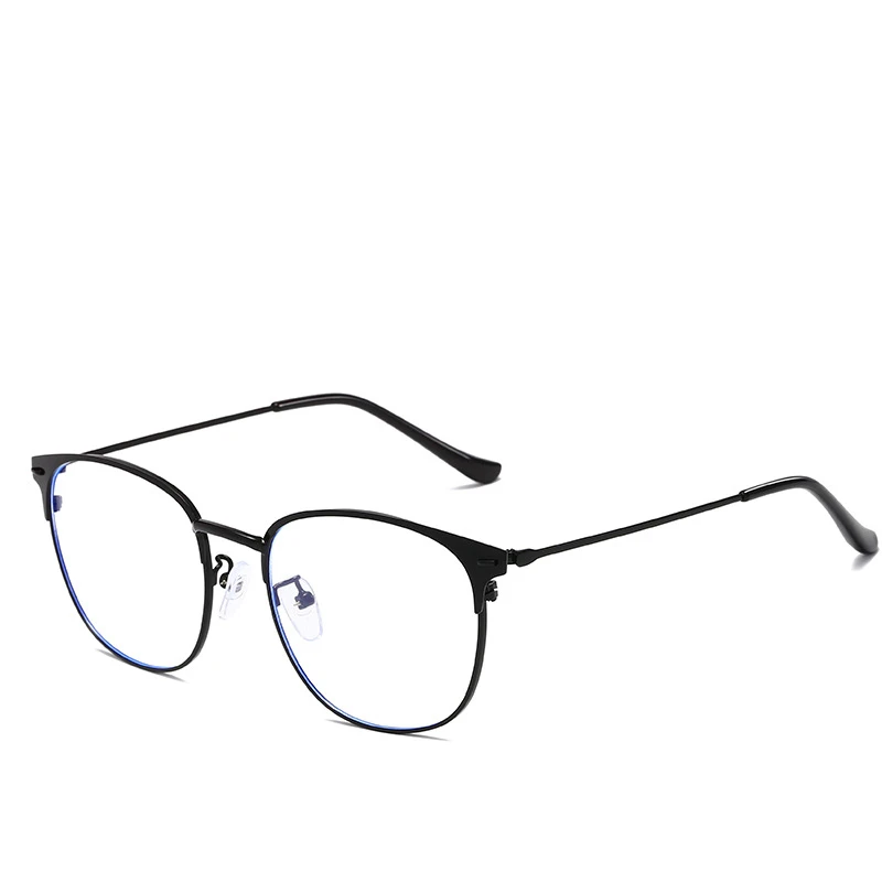 UVLAIK, анти-синий светильник, оправа для очков, для женщин и мужчин, ультра-светильник, сплав, металлическая оправа, прозрачный, фирменный дизайн, очки для работы - Frame Color: Black