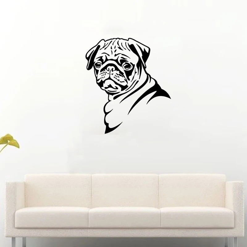 Us 6 98 25 Off Pug Dog Animal Bread Cute Pretty Wall Stickers For Nursery Kids Room Removable Wallpaper Decals Bedroom Vinyl Art Murals L386 In Wall