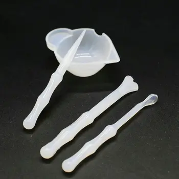

4Pcs Reusable Mixing Measuring Cups UV Resin Mold DIY Epoxy Resin Casting Jewelry Tool Kit Including Silicone Cup Stirrers Spoon