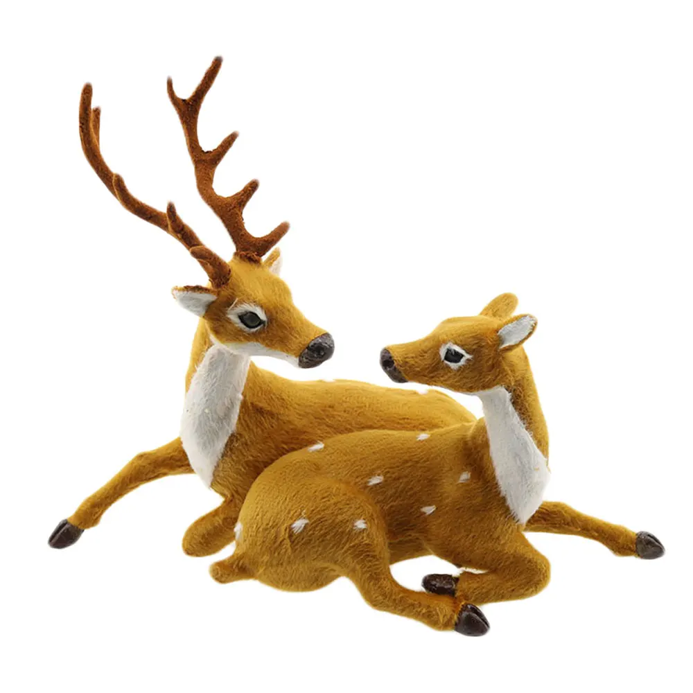 

2Pcs/Pack Simulation Couple Deer Christmas Creative Cute Lovers Gift Home Decor