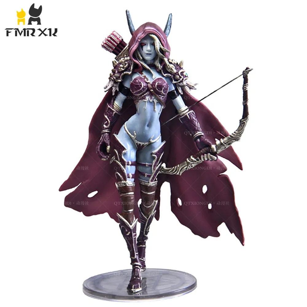 

FMRXK 7" WOW Sylvanas Windrunner Archery Queen PVC Action Figure Model with Base Collection Boy Toy Birthday Gifts