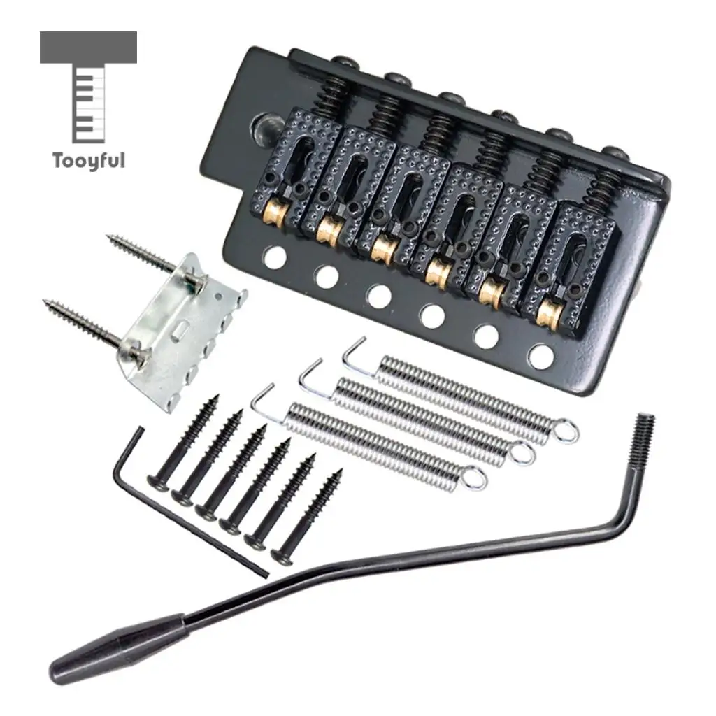 Tooyful 6 String Electric Guitar Roller Saddle Tremolo Bridge System with Whammy Bar for ST SQ