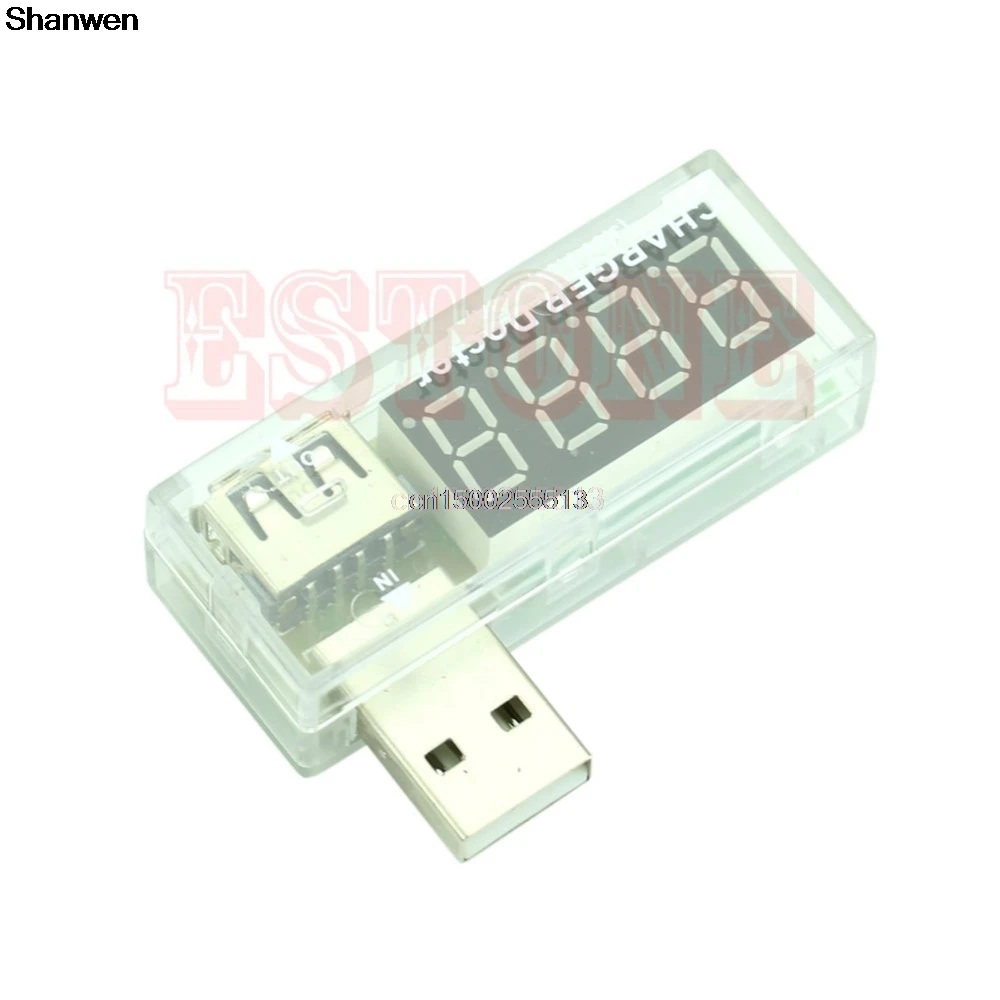 AIMOMETER USB Charger Doctor Battery Tester Power Detector Voltage Current Meter Clear