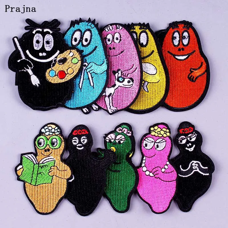 

Prajna Cartoon Larva Patch DIY Embroidery Patches for Clothing Iron on Patch on Clothes Yellow Red Cute Applique Garment Decor F