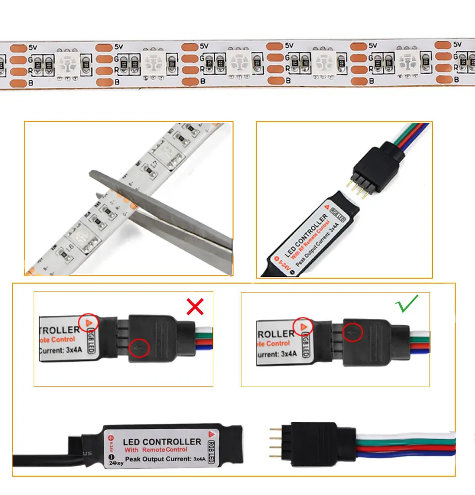 1 м 2 3 4 5 IP20 5050 SMD DC В USB зарядное устройство источник питания светодиодный ная