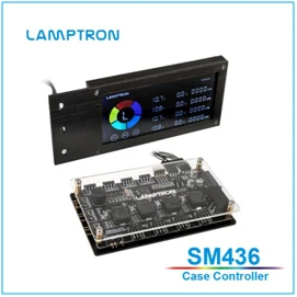 Lamptron SM436 PCI чехол контроллер, вентилятор/ШИМ скорость вентилятор/светильник контроллер полосы ЖК-экран дисплей, RGB/ARGB светодиодный светильник контроллер