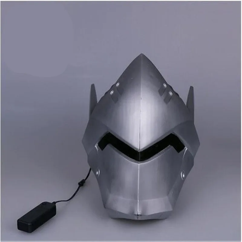 OW Game Over Genji Overhead Clock Helmet With Light Cosplay Mask PVC Helmet Halloween Carnival Party Prop (3)