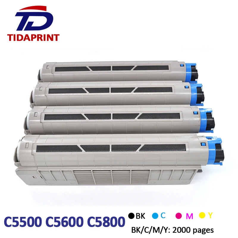 TIDAPRINT Премиум Recyled тонера OKI Okidata C5500 C5600 C5800 OEM 43381901 43381902 43381903 43381904 2000
