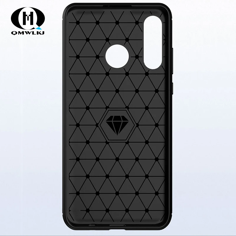 

Mobile phone case For Huawei P30 protective cover brushed carbon fiber pattern silicone anti-fall soft shell For Huawei P30
