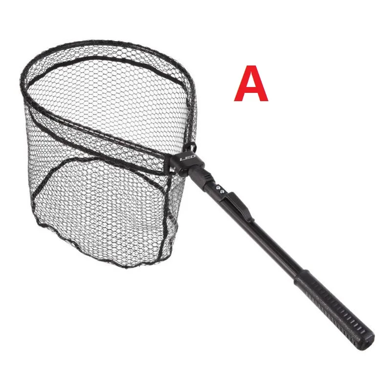 

Portable Foldable Fly Fishing Brail Lightweight Fly Fishing Landing Net Soft Rubber Handle Aluminum Alloy Brail Fishing Nets