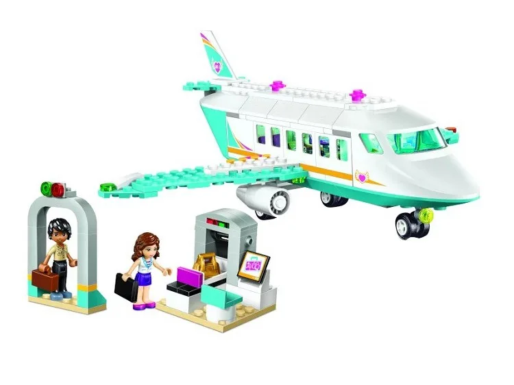 10545 серия BELA Amis Heartlake Jet Prive Modele строительные блоки Eclairent DIY фигурные Jouets Pour Enfants