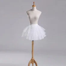 Для девочек 4 слоя белый эластичный пояс и кружева юбка#6