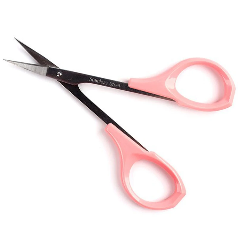 Sharp Tip Makeup Eyebrow Scissors Stainless Steel Curved Tip Nose Hair Cutter Manicure Nail Dead Skin Remover Trimming Tool 5