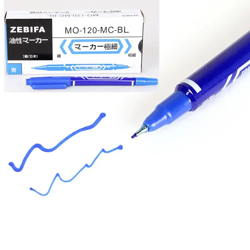 

Besta 10pcs Tattoo Skin Marker Stencil Pen Assorted Tattoo Marking Pen Dual Tip Marker Piercing - Black Blue Red Free Shipping