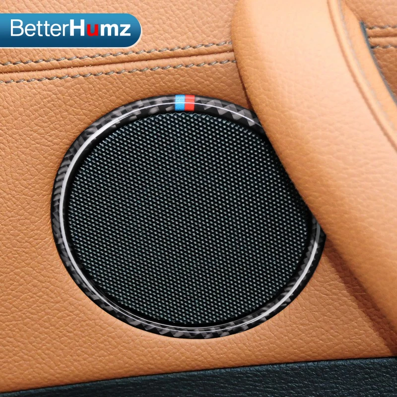 Стайлинг автомобиля аудио углеродного волокна динамик двери громкоговоритель крышка-наклейка для салона для bmw F25 F26 X3 X4 F07 5GT декоративный круг кольцо