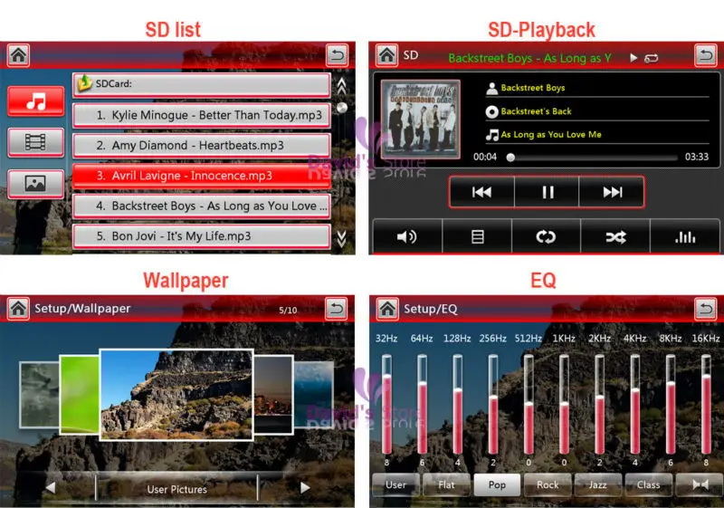 7inchs volkswagen navigation menu 4