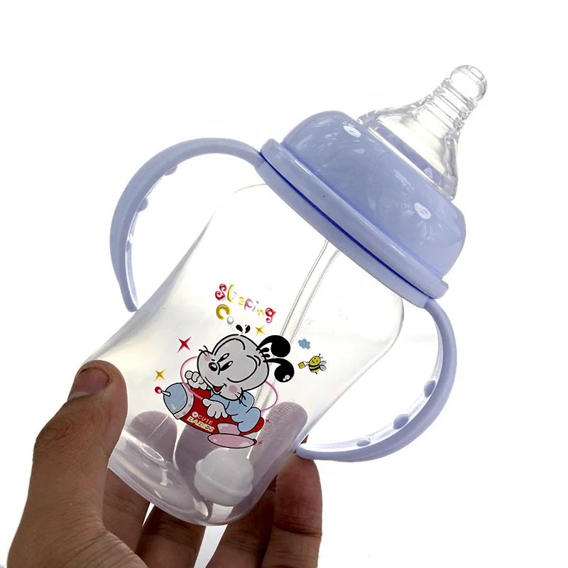 1Pcs PP Milk Bottle Feeding Bottles 240mL/320ml Newborn Feeding BPA