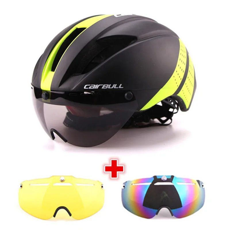 melhor 3 Lente 280g Aero Óculos de Segurança Capacete In Mold Capacete Da Bicicleta Da Estrada Da Bicicleta Sports Equitação Velocidade Mens Airo Contra relógio de Ciclismo Capacete