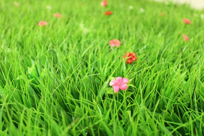 Пластиковый искусственный газон, имитация газона, искусственный газон с цветком, травой, коврик самшит для сада