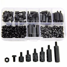 M3 Nylon Black Hex M-F Spacers/ Nuts /Screws Assorted Kit, Standoff Hot Z15 Drop ship