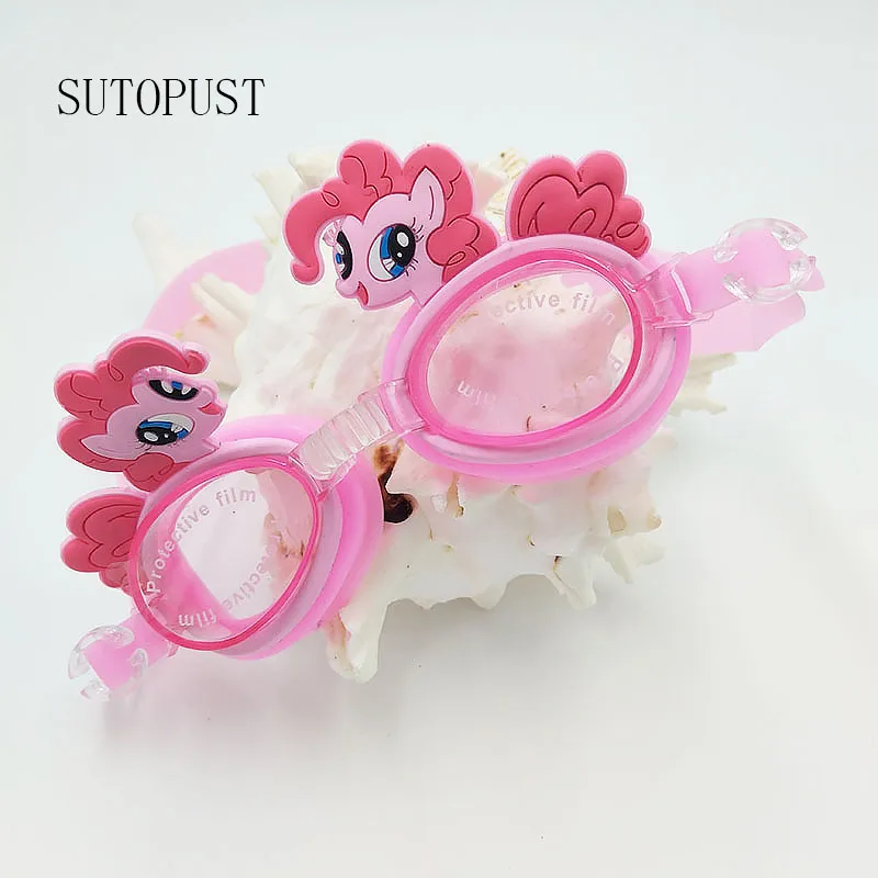 1 шт. Мультяшные Детские Силиконовые милые очки для плавания Pinkie Pie