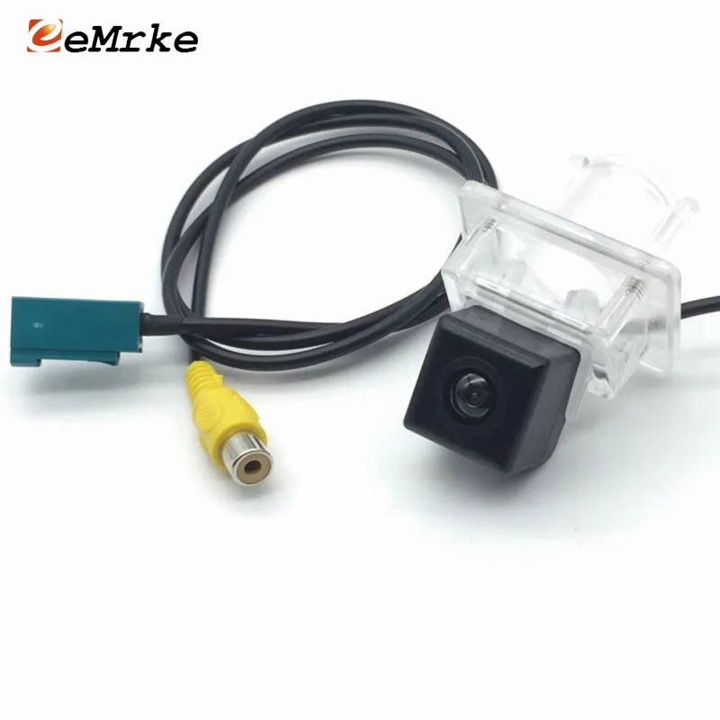 #*Cheap EEMRKE for Mercedes Benz E200 E230 E350 E250 E550 E63 AMG CCD Car Camera with Adaptor Fakra RCA Cable Plug to Original Screen