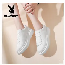 Женская обувь Весенняя Новинка; Корейская версия увеличение маленькие белые туфли Для женщин на платформе дышащая обувь