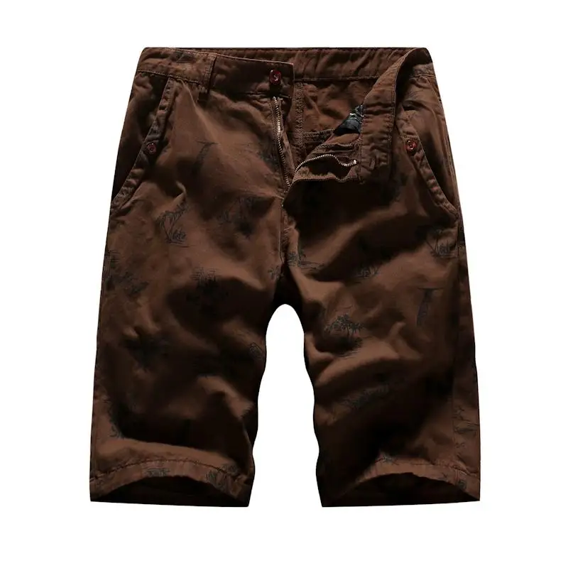 

Casual Cargo Shorts Men Multi-pocket Solid color Coconut tree Tooling Surf & Beach Shorts For Men Summer