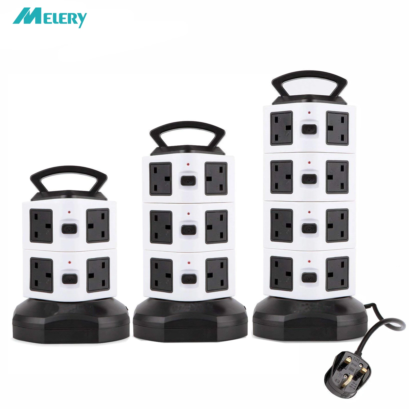 Pаспродажа Вертикальный Мощность полосы Стабилизатор напряжения 6 10 14 розетки штепсельная розетка стандарта Великобритании с USB зарядная станция Смар...