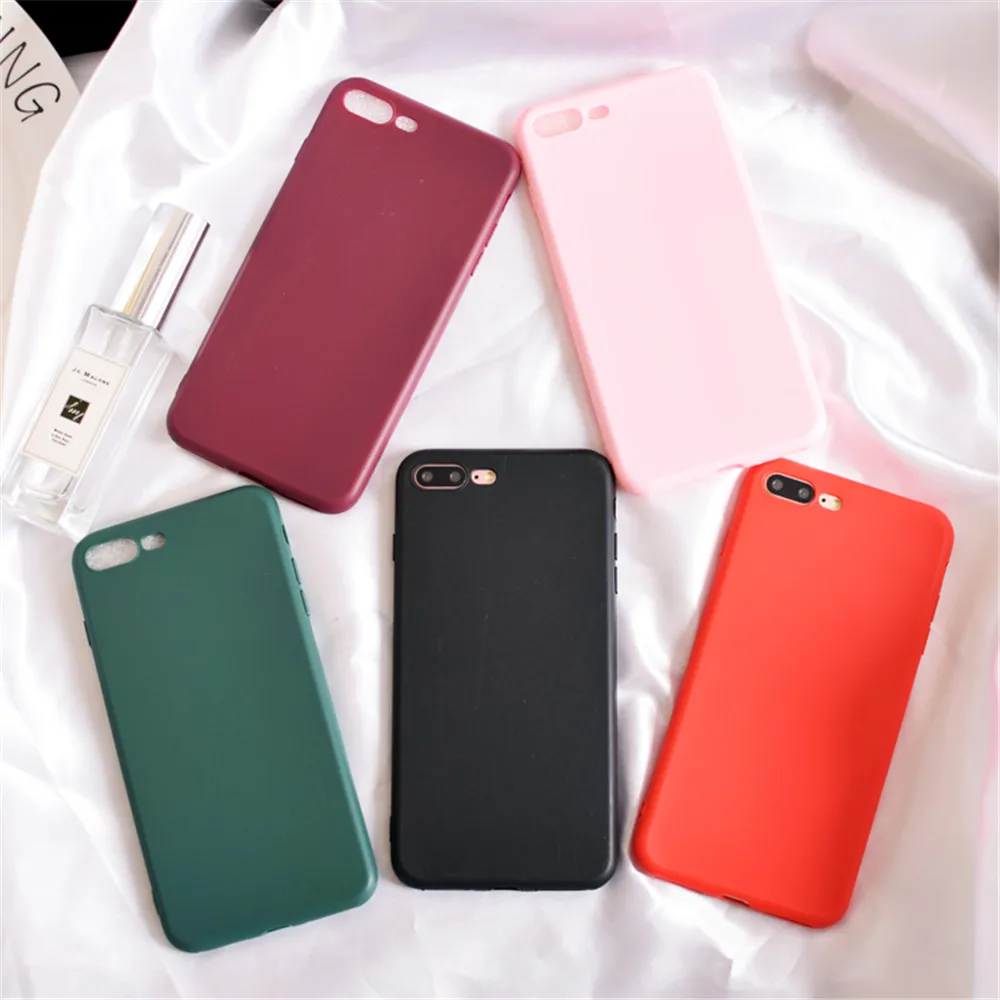Case For IPhone 5 Simple Solid Color Ultrathin Soft TPU Phone Cases 5S SE Matte Ultra-thin Back Covers Capa Fundas |