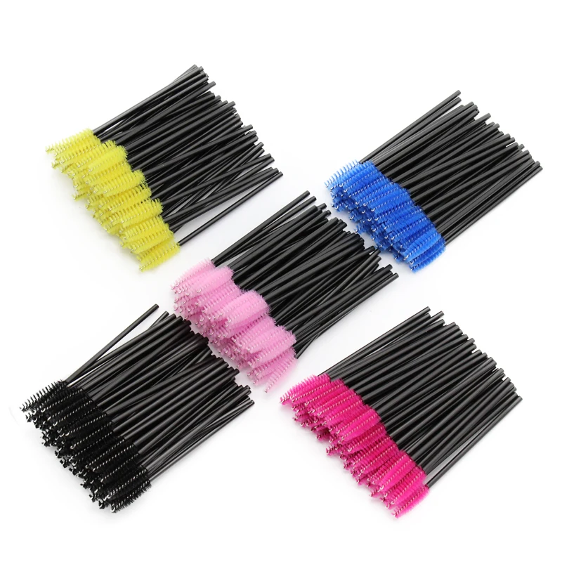 

Sinso Makeup Brushes Tools Plastic Handle Eyelashes Brush Disposable Eyelash Brushes Kit Makeup Tool Colorful For Lash 50 Pcs